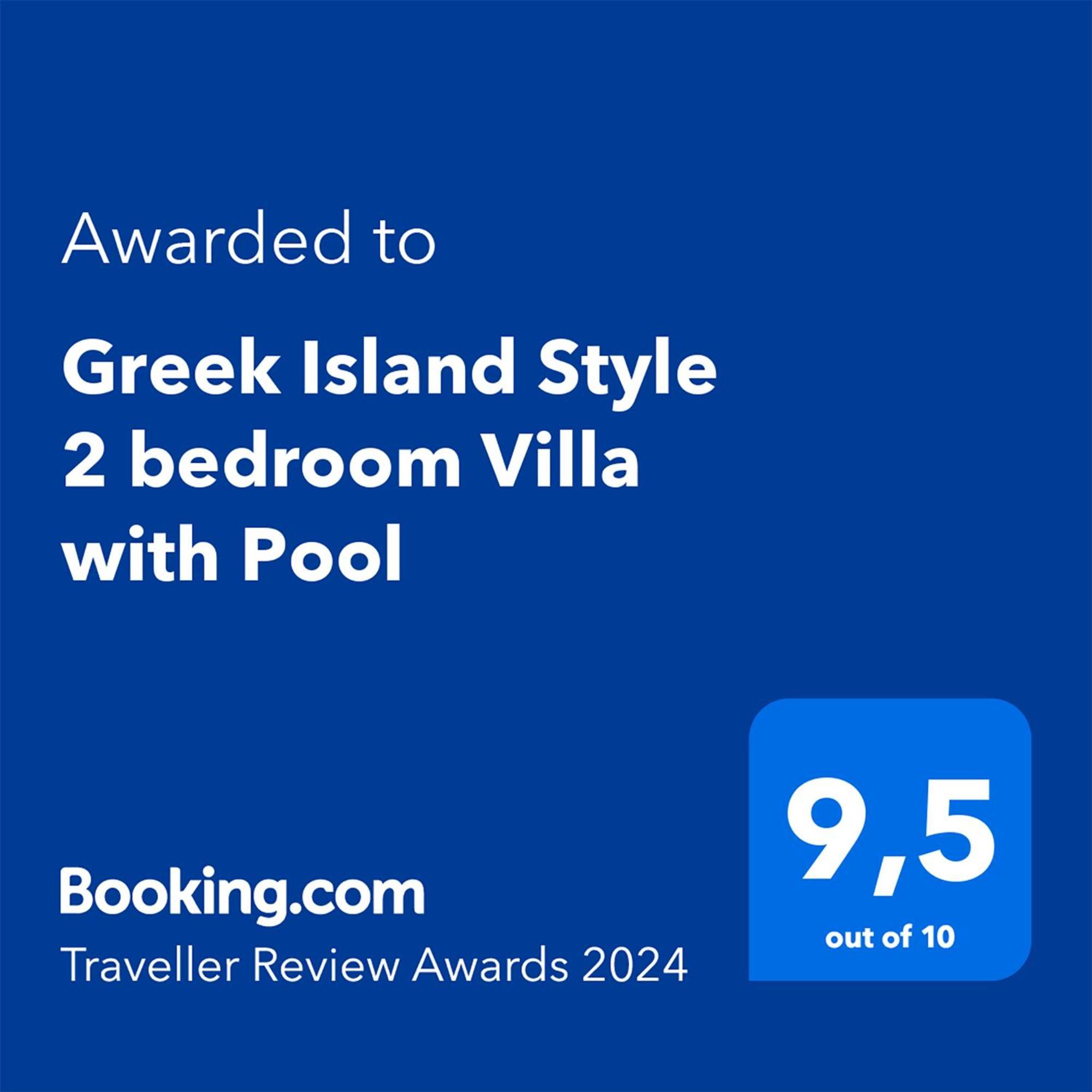Greek Island Style 2 Bedroom Villa With Pool Next To The Sea 라르나카 외부 사진